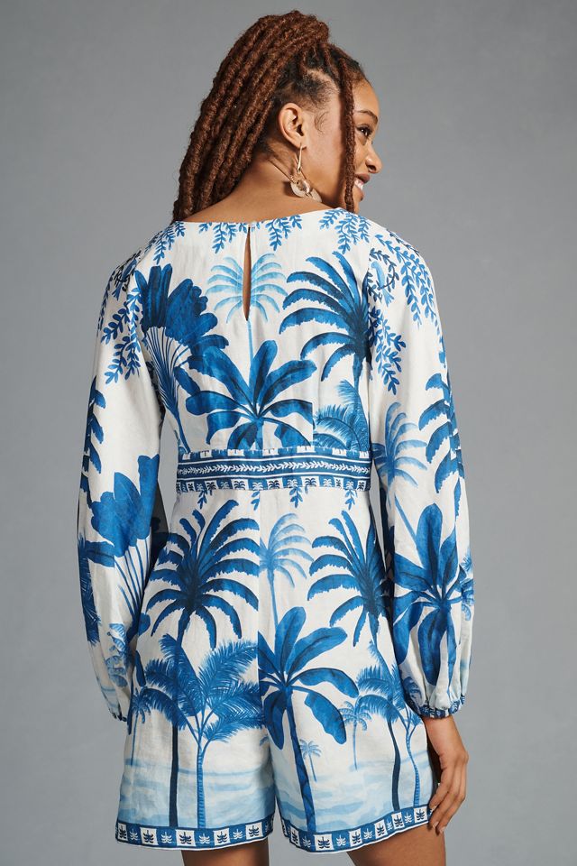 Farm Rio Long-Sleeve Printed Romper #2