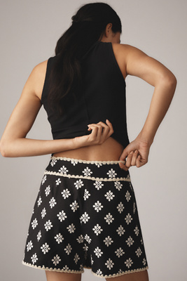 Shop Farm Rio Linen Wrap Skort In Multicolor