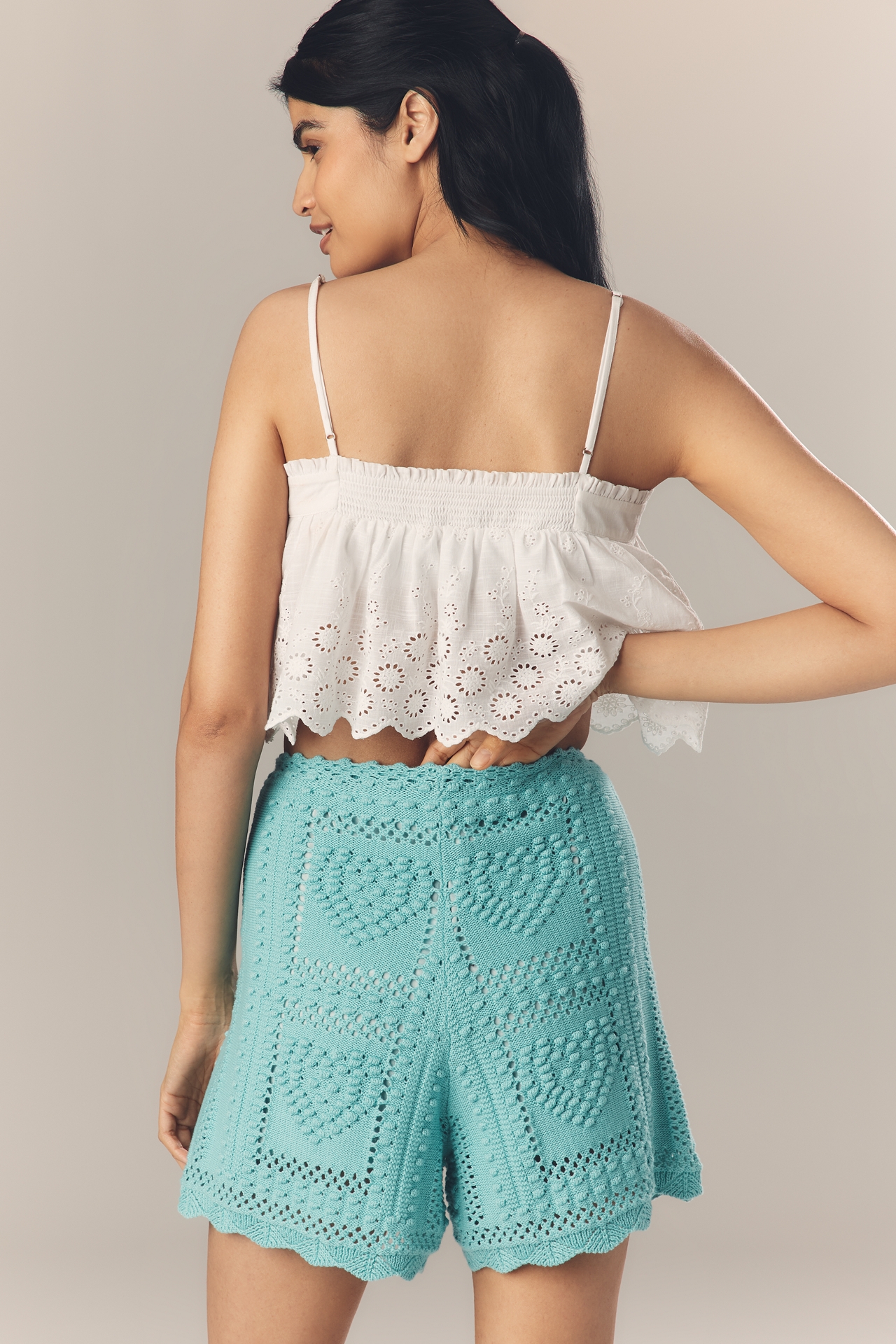 Farm Rio Crochet Tie Shorts