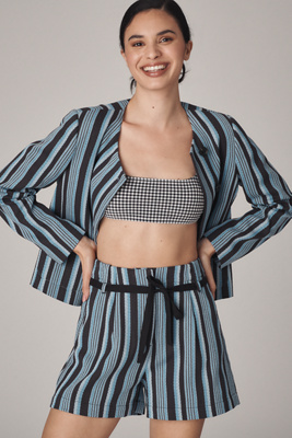 High-Rise Stripe Shorts