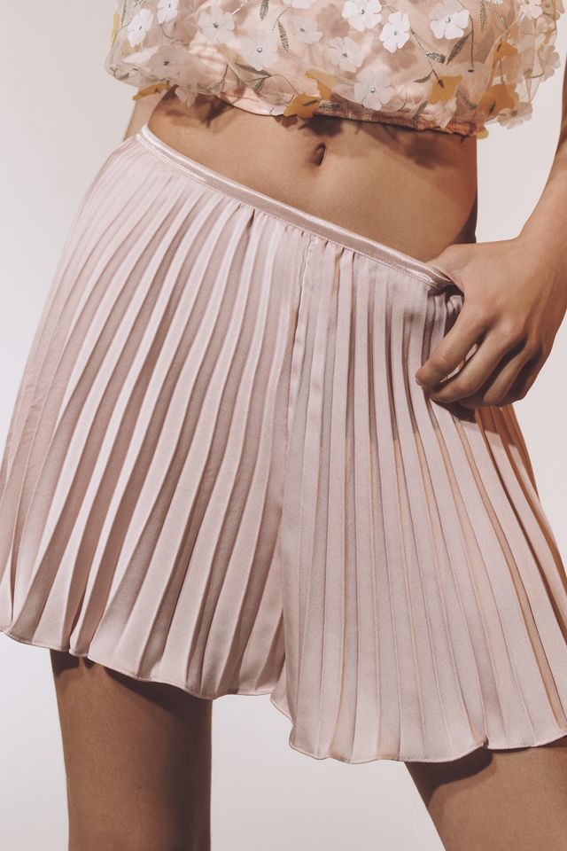 By Anthropologie Silky Plissé Shorts #2