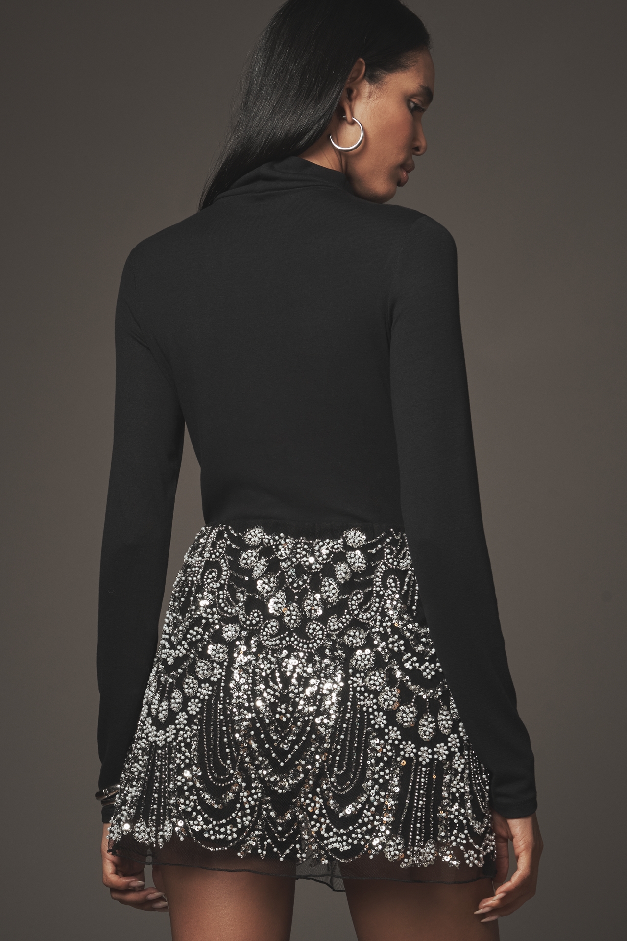 By Anthropologie Crystal-Embellished Skort