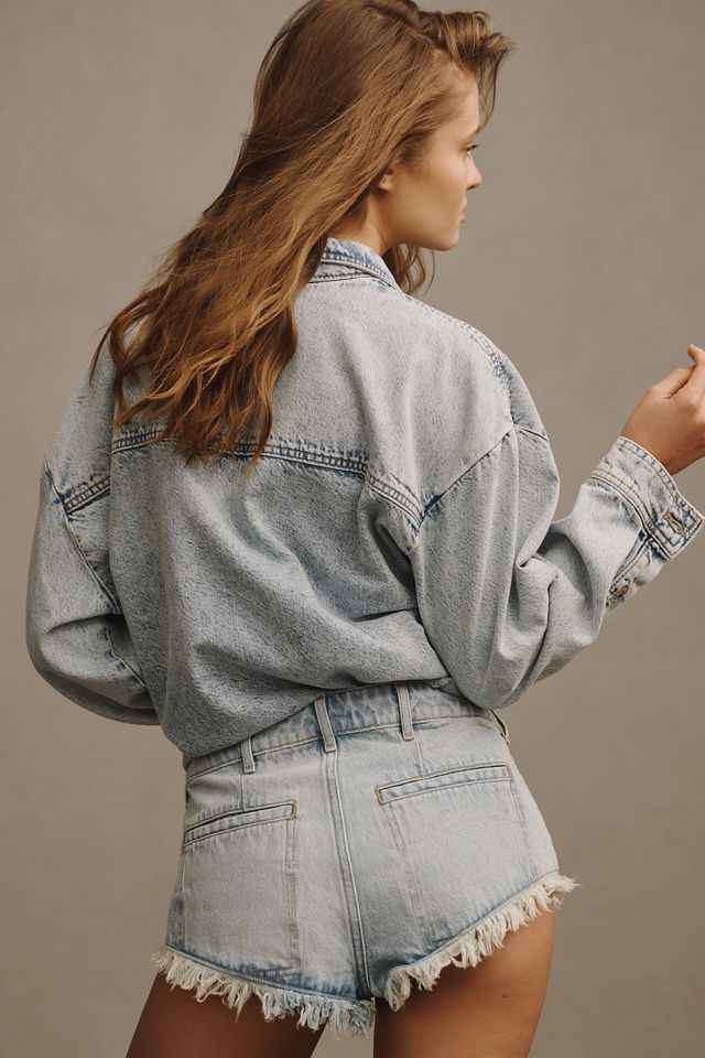 Pilcro Pitched Micro Denim Shorts #2