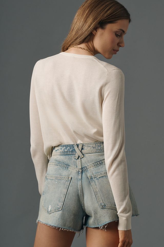 Pilcro High-Rise Frayed Denim Shorts #3