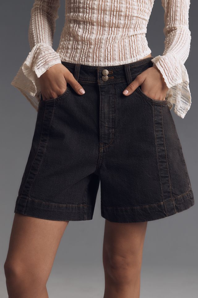 Pilcro Seamed Denim Shorts #1