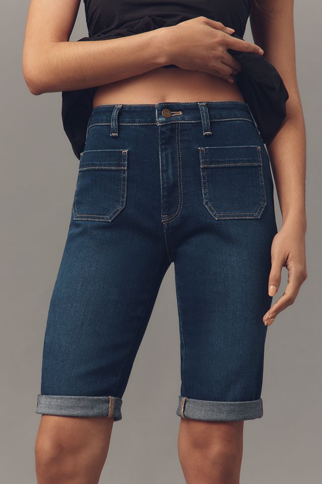 Anthropologie ピルクロ パッチワークポケット デニムショーツ Pilcro Mid-Rise Patch Pocket Denim Bermuda Shorts