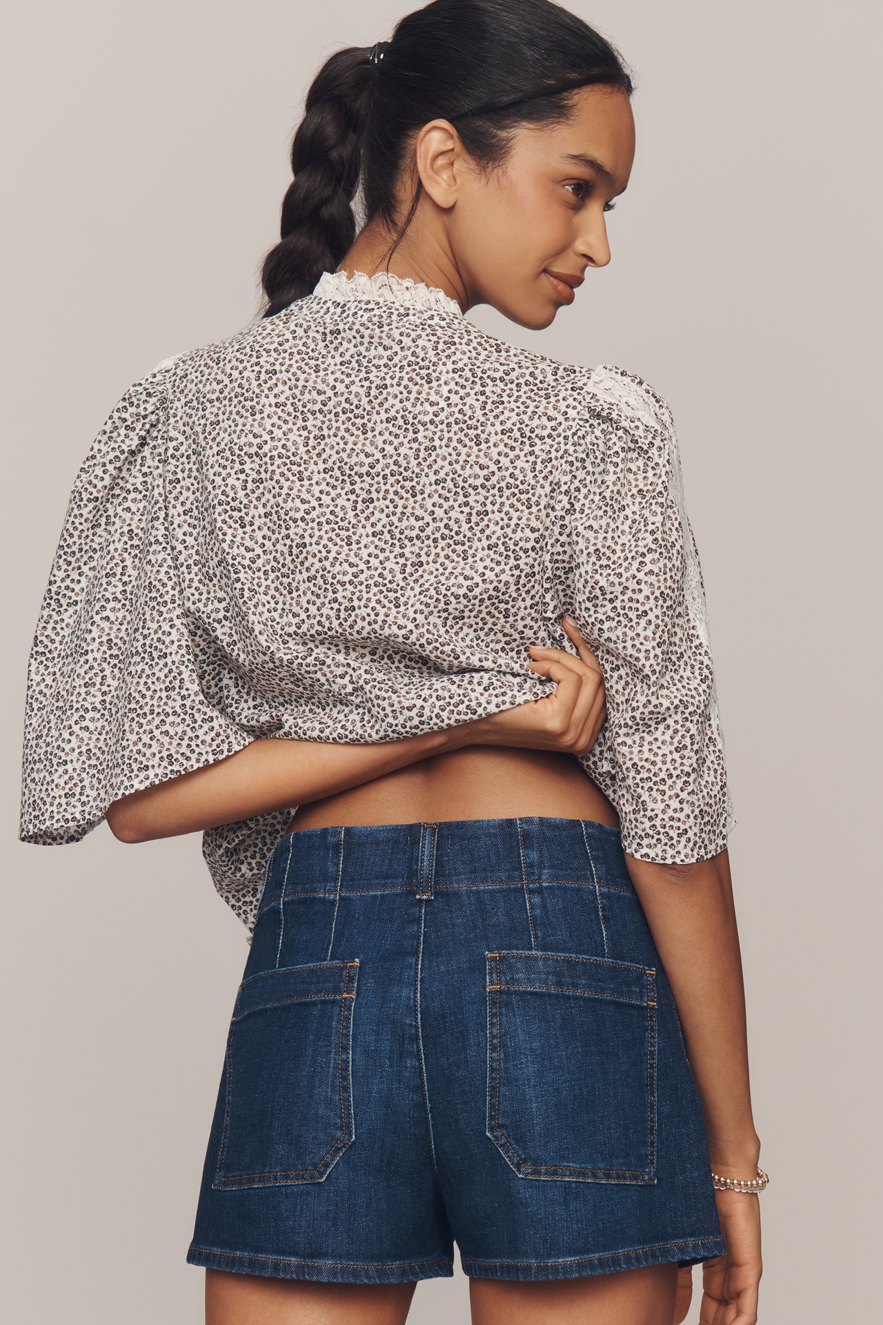 The Colette Denim Shorts by Maeve