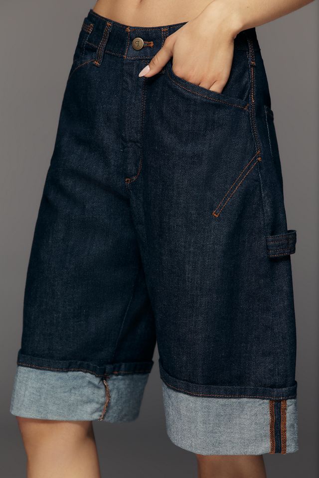 Pilcro Kayden High-Rise Carpenter Shorts | Anthropologie