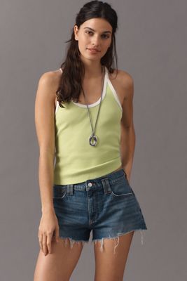 Pilcro Shrunken Raw-Hem Shorts