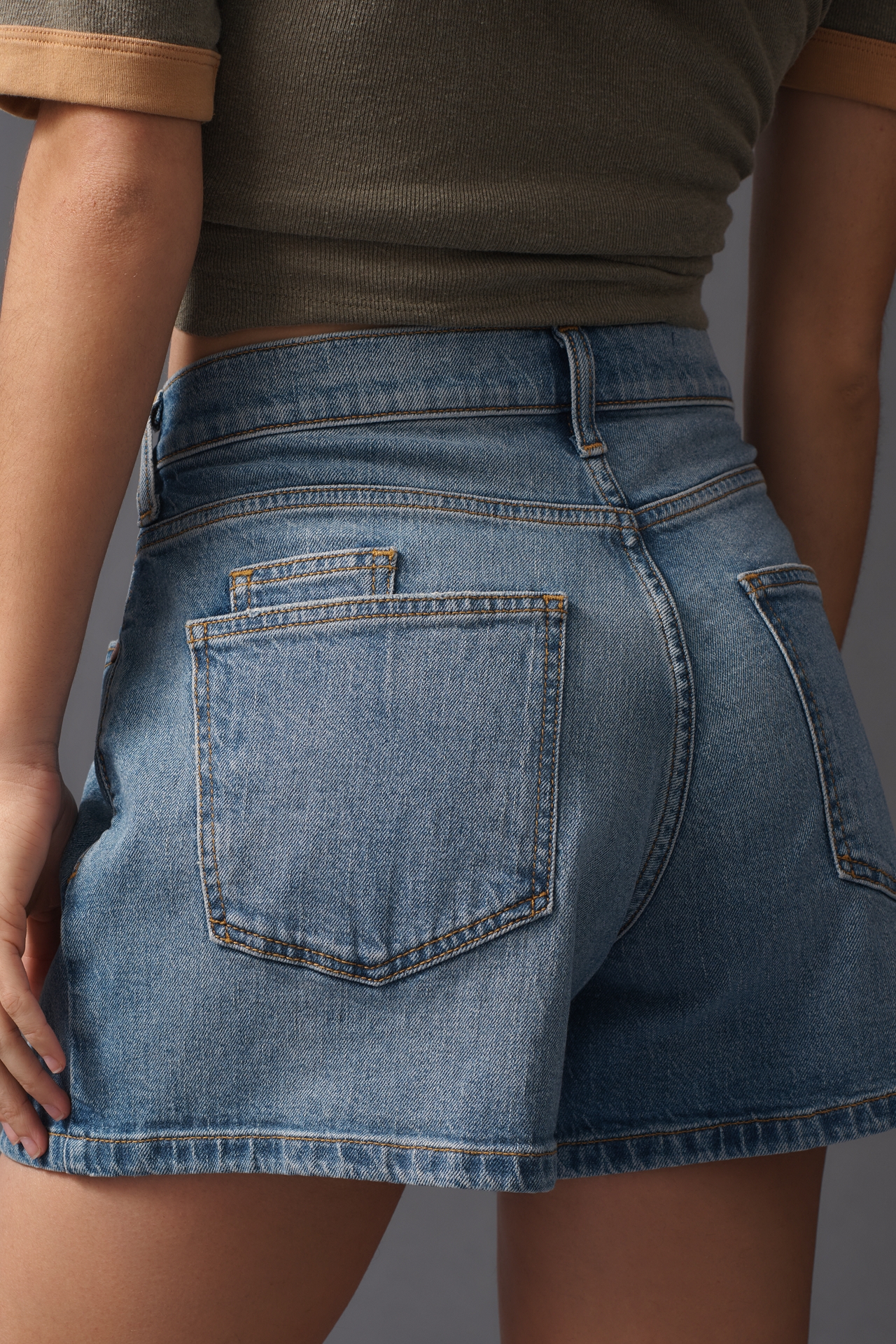 Pilcro Low-Slung Denim Shorts