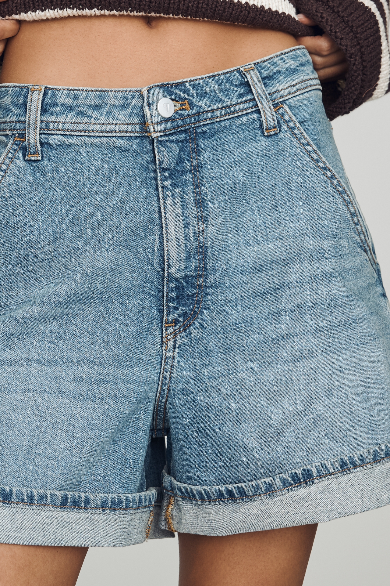 Pilcro Rolled Trouser Shorts