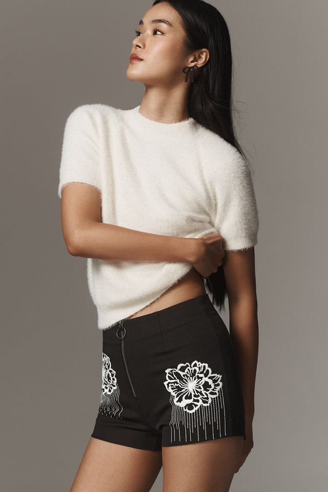 Maeve Embellished Micro Shorts #2