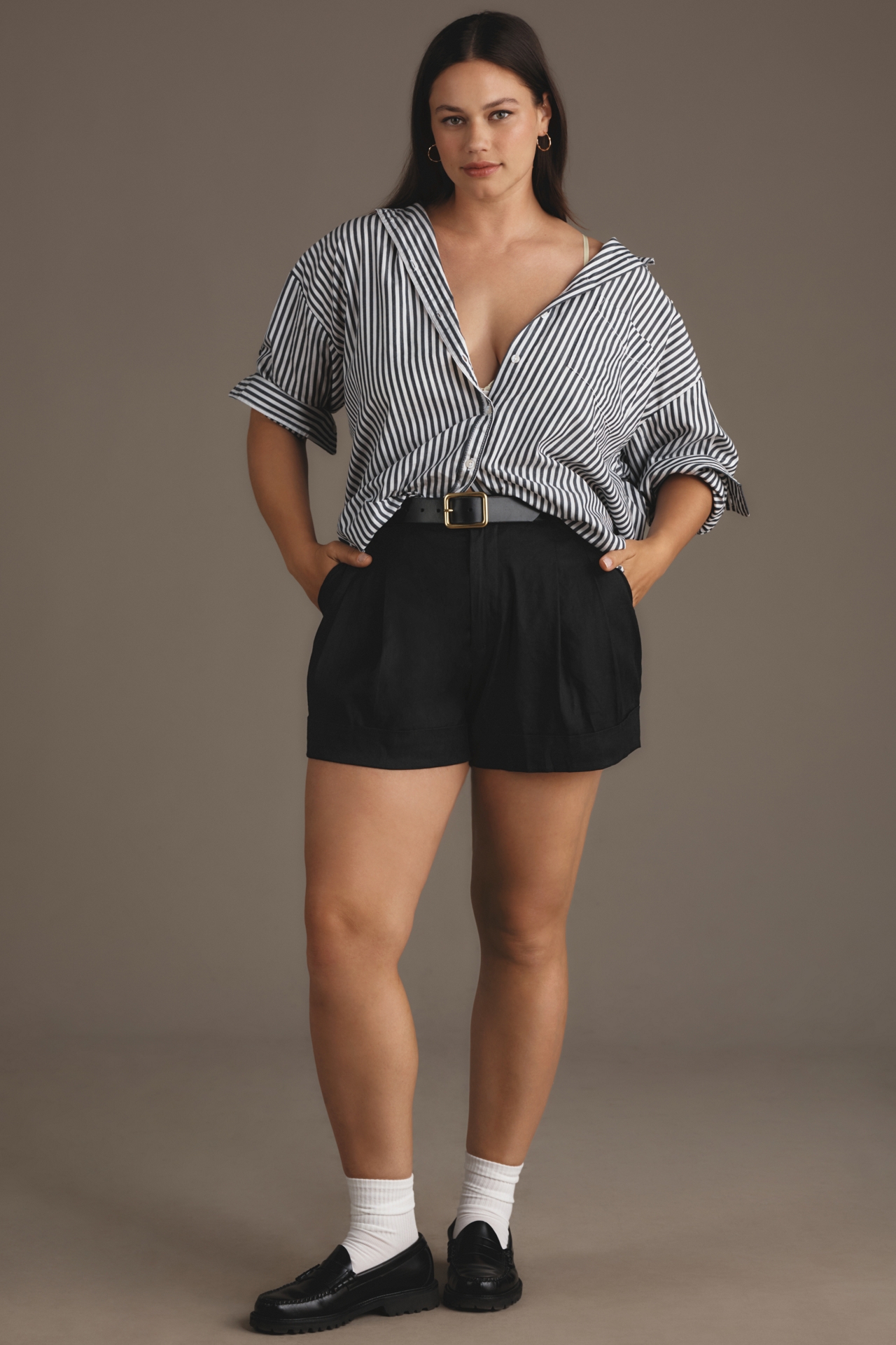 The Avery Pleated Trouser Shorts by Maeve: Short Edition