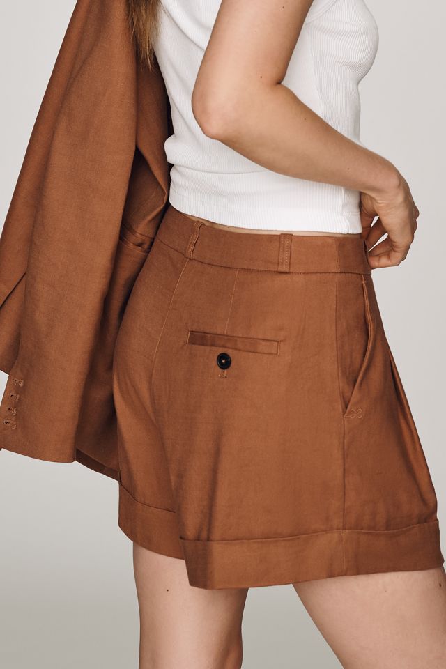 Avery European Linen Stretch Roll Cuff Shorts #3