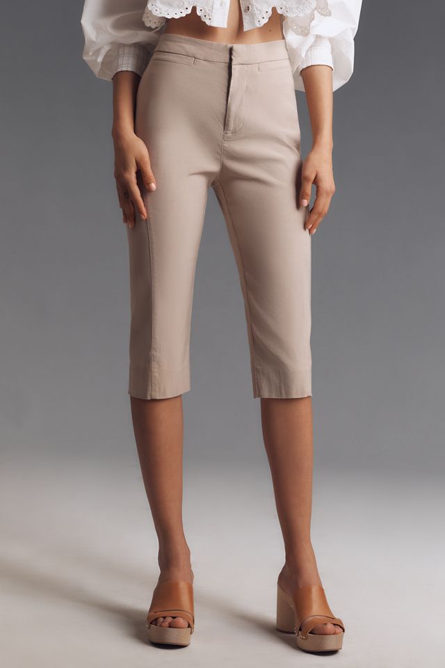 Maeve Linen-Blend Slim Longline Bermuda Shorts #2