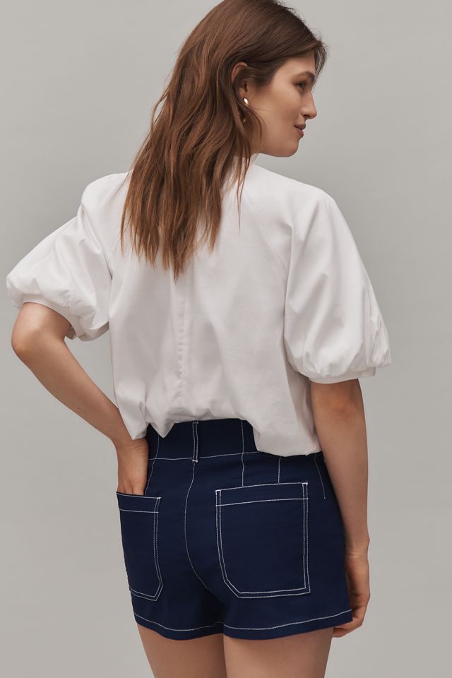 The Colette Contrast-Stitch Shorts by Maeve #2
