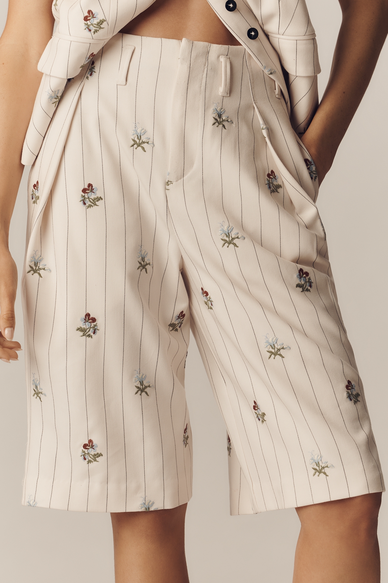 Maeve Embellished Bermuda Shorts