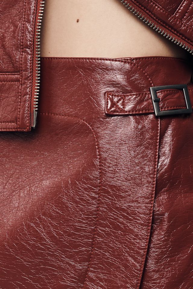 Maeve Faux-Leather Skort #2