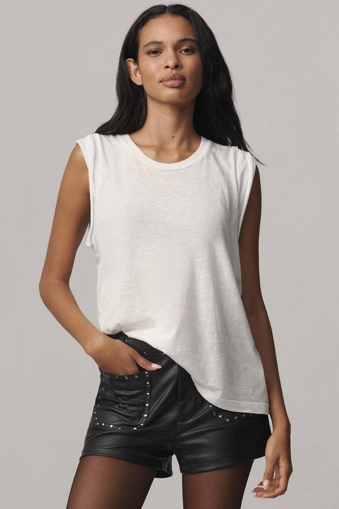 The Colette Studded Faux-Leather Shorts