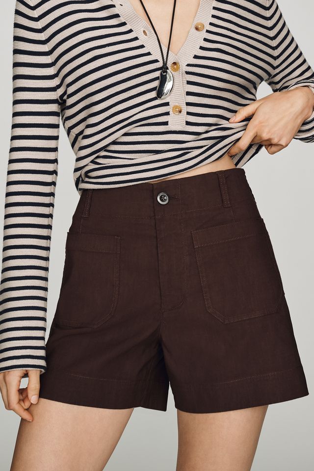 Maeve Colette High-Rise Longline Shorts #1