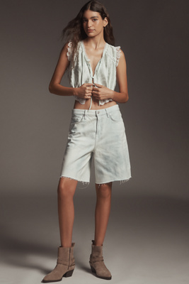 7 For All Mankind Lola Bermuda Denim Shorts