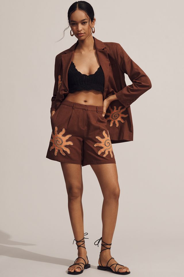 The Wolf Gang Sueño Tailored Cotton Linen Shorts #4