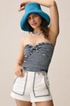 The Kit High-Rise Whipstitch Utility Shorts