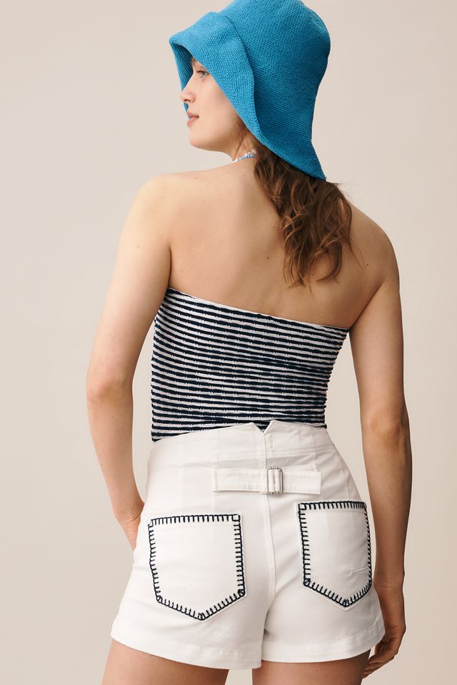 The Kit High-Rise Whipstitch Utility Shorts #3