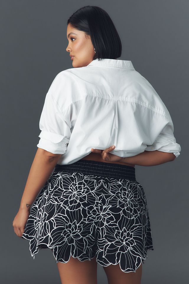 The Somerset Embroidered Linen Cotton Shorts  #6