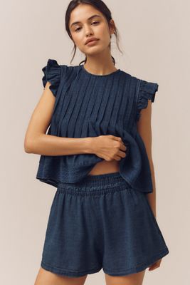 Somerset Shorts in Cross-Weave Cotton