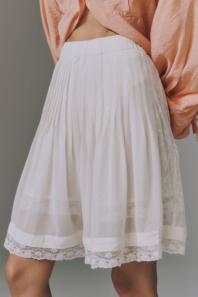 By Anthropologie Sheer Lace Petticoat Shorts #3