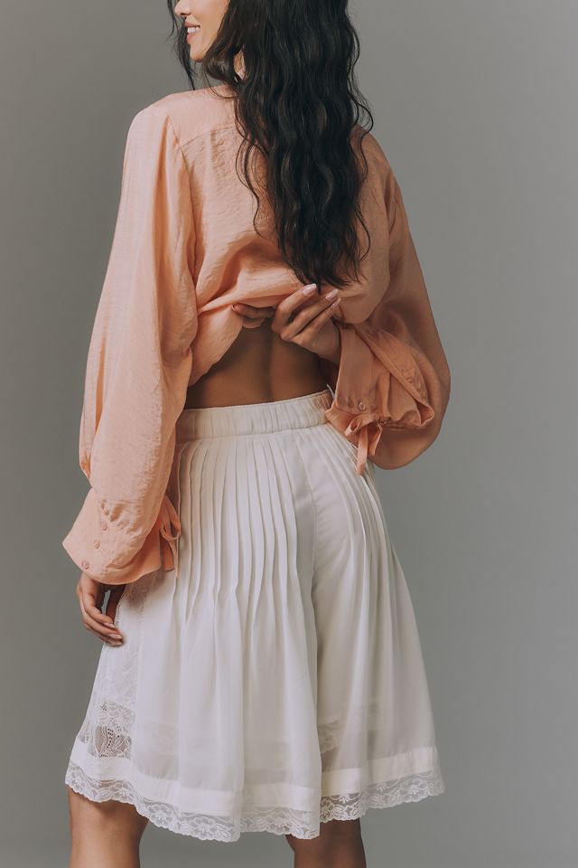 By Anthropologie Sheer Lace Petticoat Shorts #2