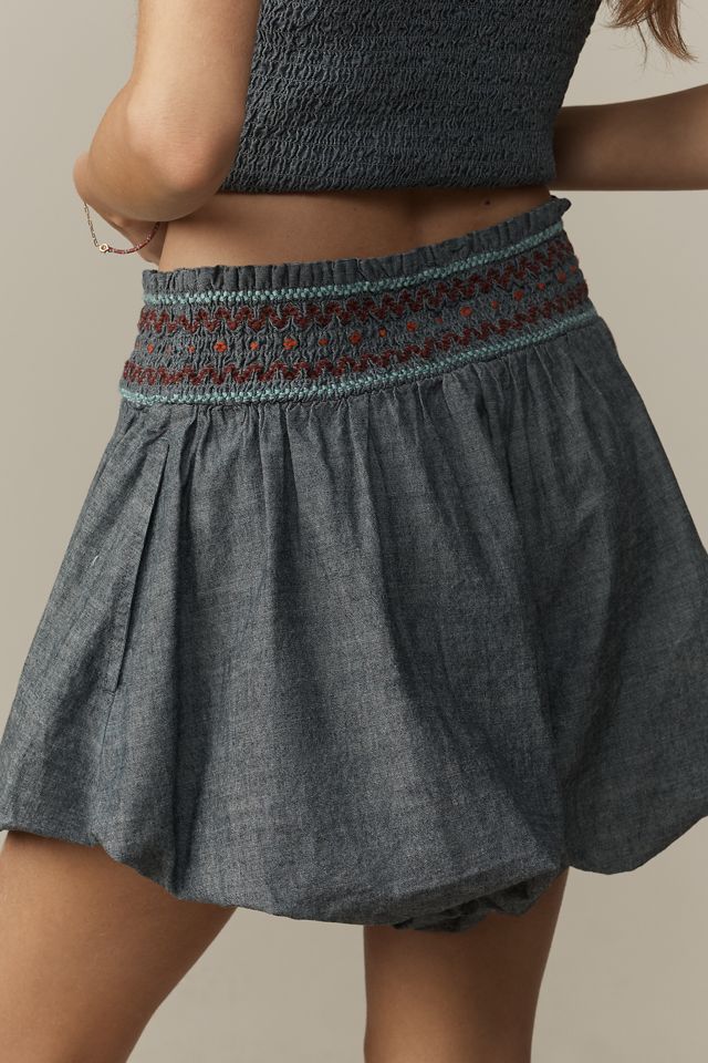 By Anthropologie Smocked Bubble Shorts #2