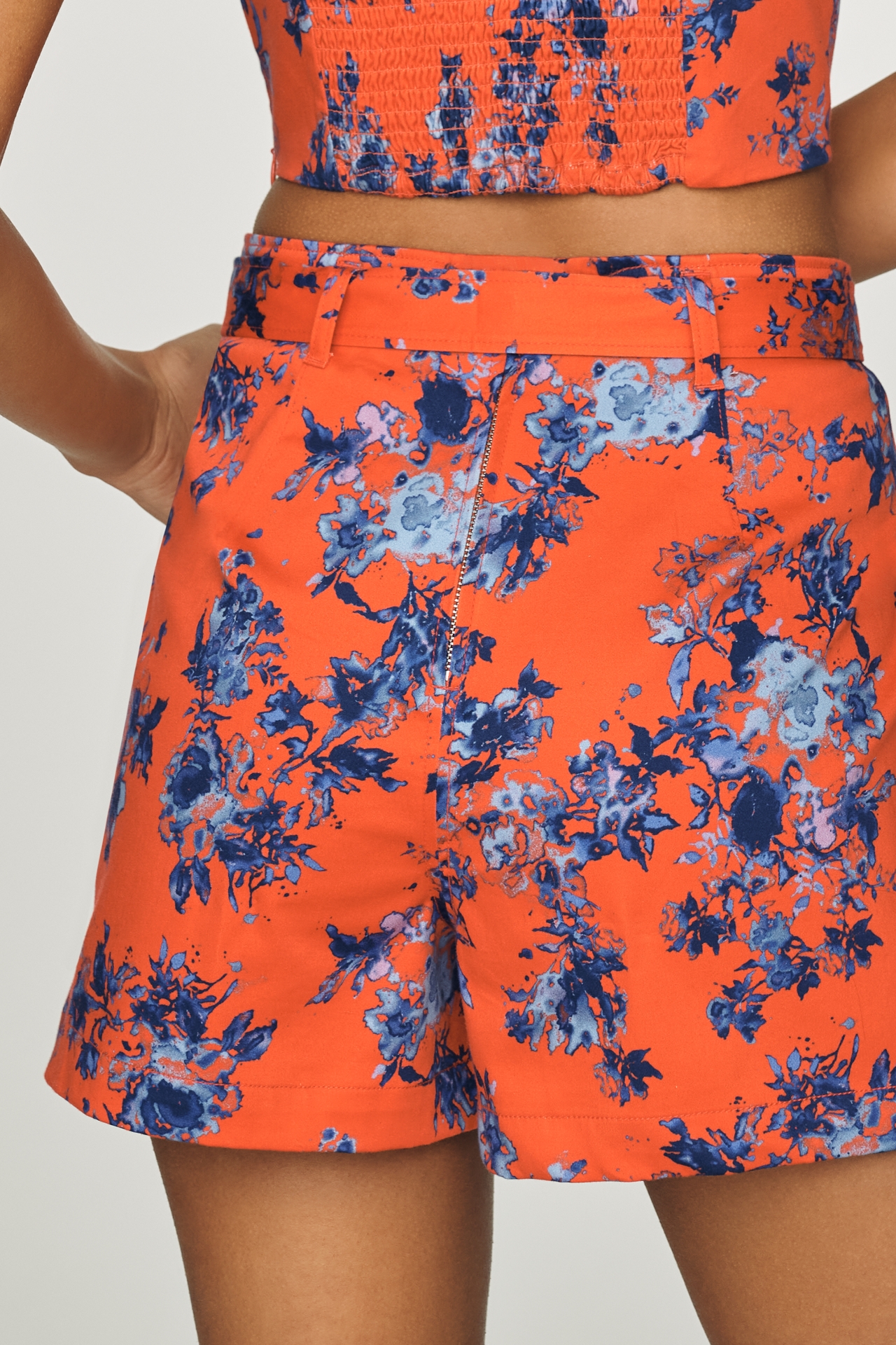 Maeve Brocade Belted Shorts