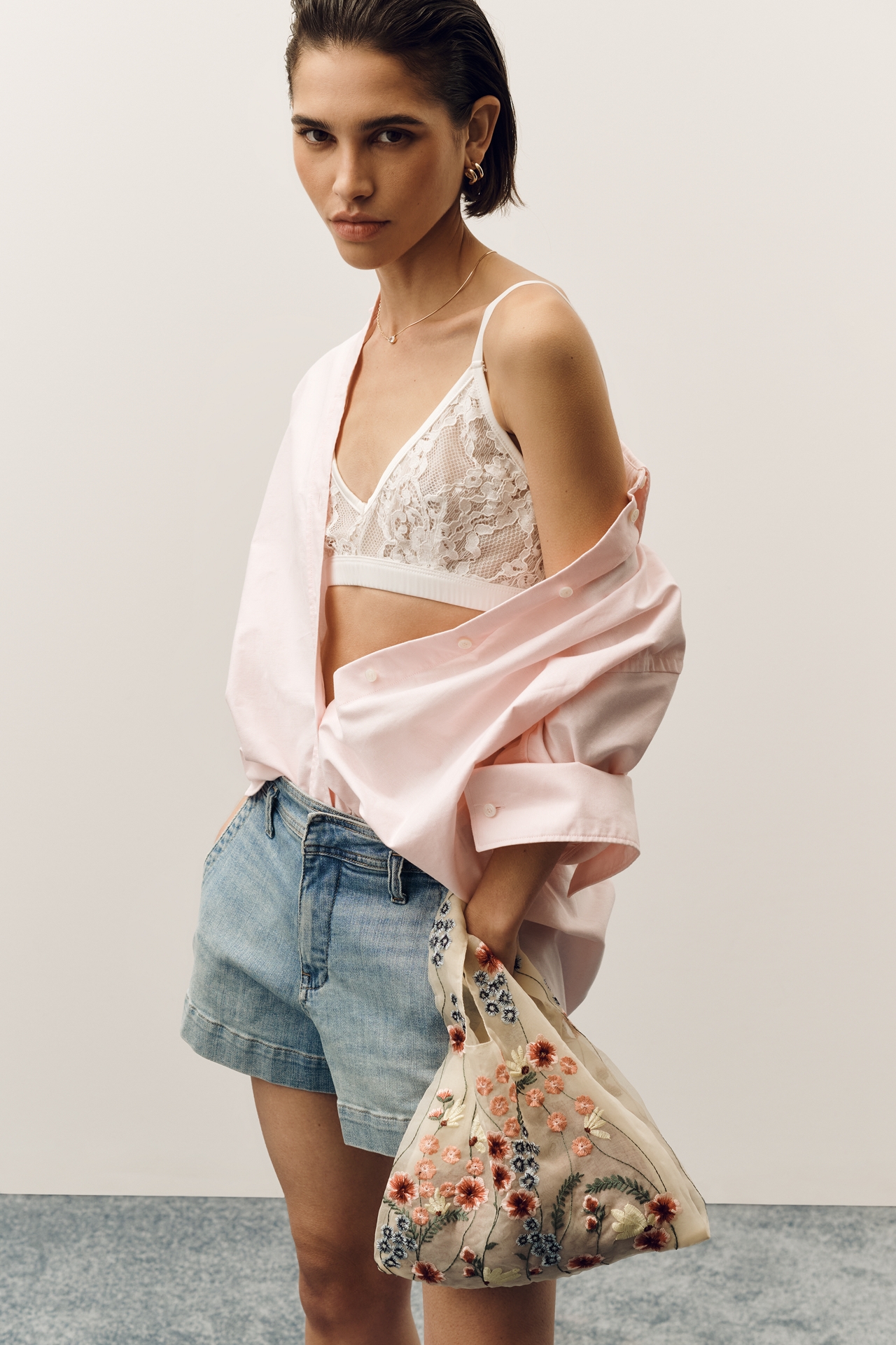 Pilcro Hannah High-Rise Denim Shorts