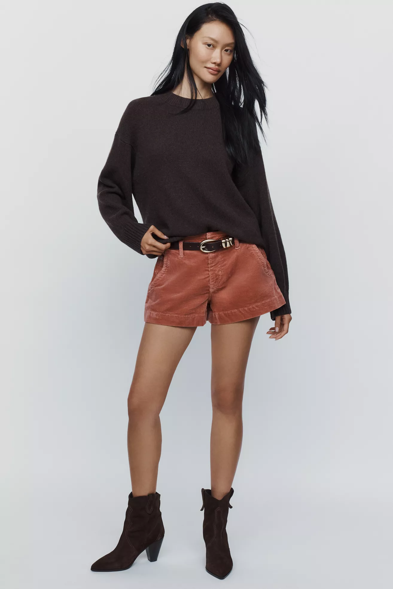 Pilcro Hanna High Rise Corduroy Shorts