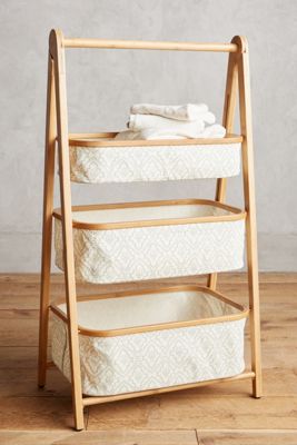 Three-Tier Bamboo Storage Shelf