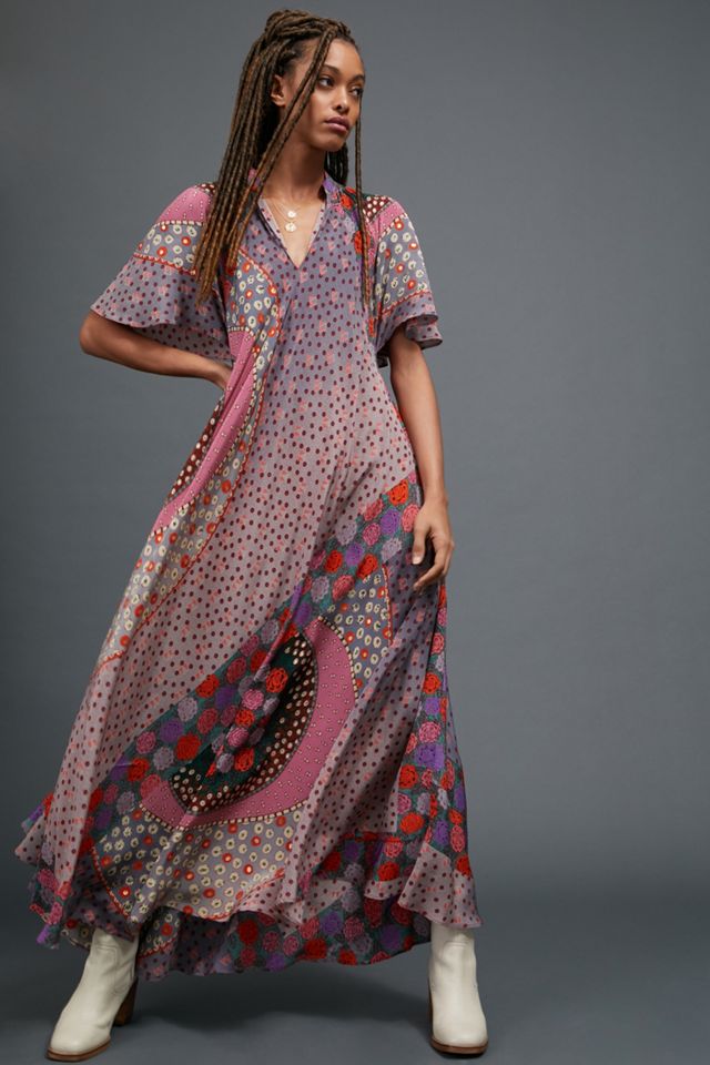 Azalea Silk Maxi Dress | Anthropologie