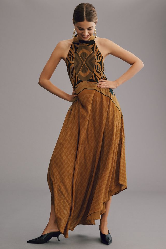 Mes Demoiselles Printed Halter Dress