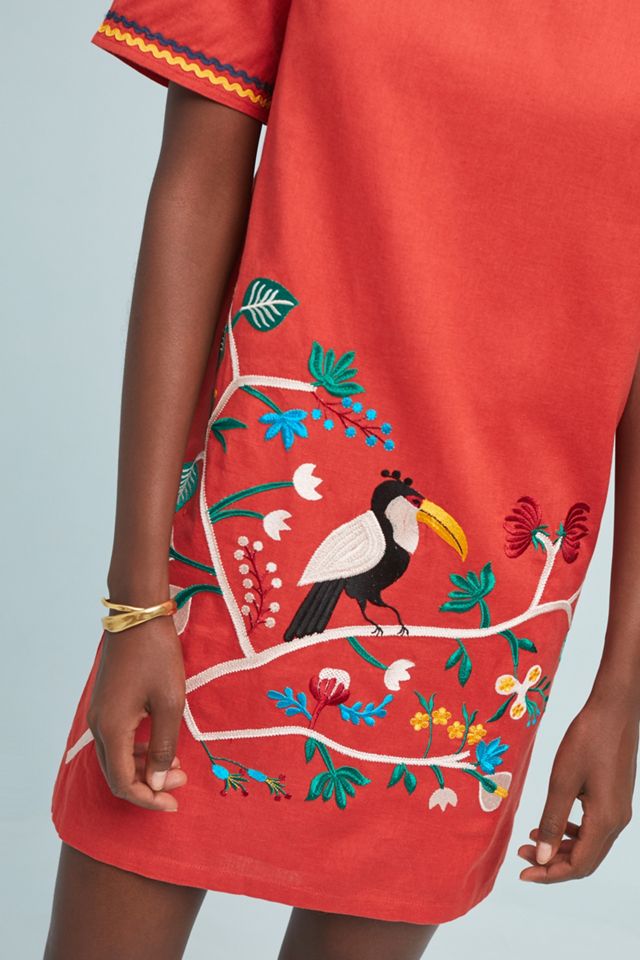 Corey Lynn Calter Toucan Embroidered Dress #2