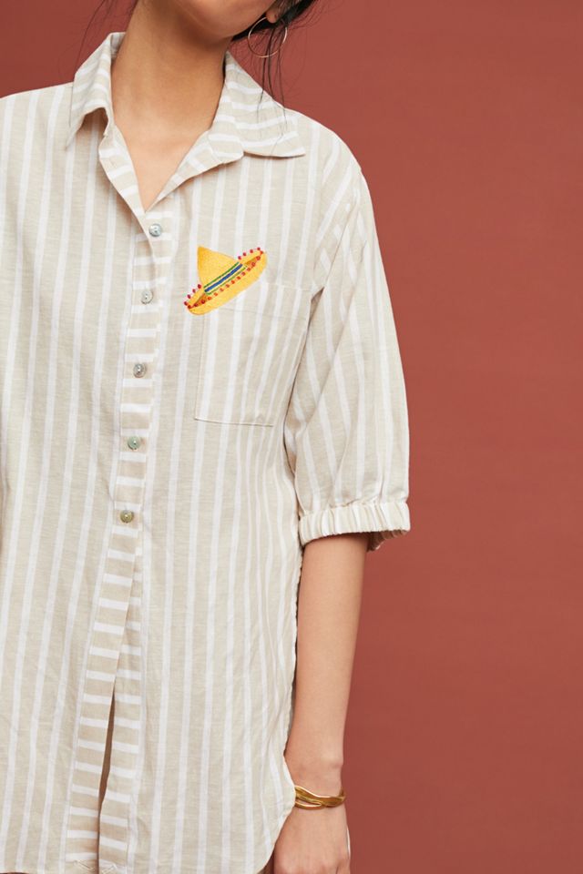 Corey Lynn Calter Fiesta Striped Shirtdress #2