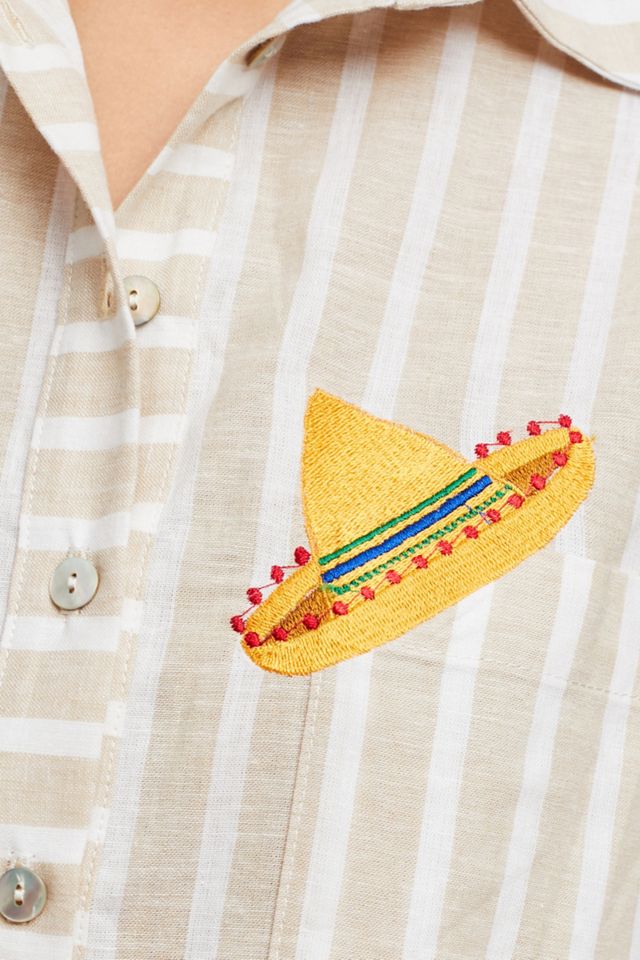 Corey Lynn Calter Fiesta Striped Shirtdress #3