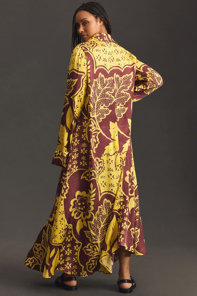 Corey Lynn Calter Long-Sleeve Printed Shirt Dress #5