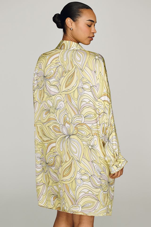 Corey Lynn Calter Long-Sleeve Printed Mini Shirtdress #6