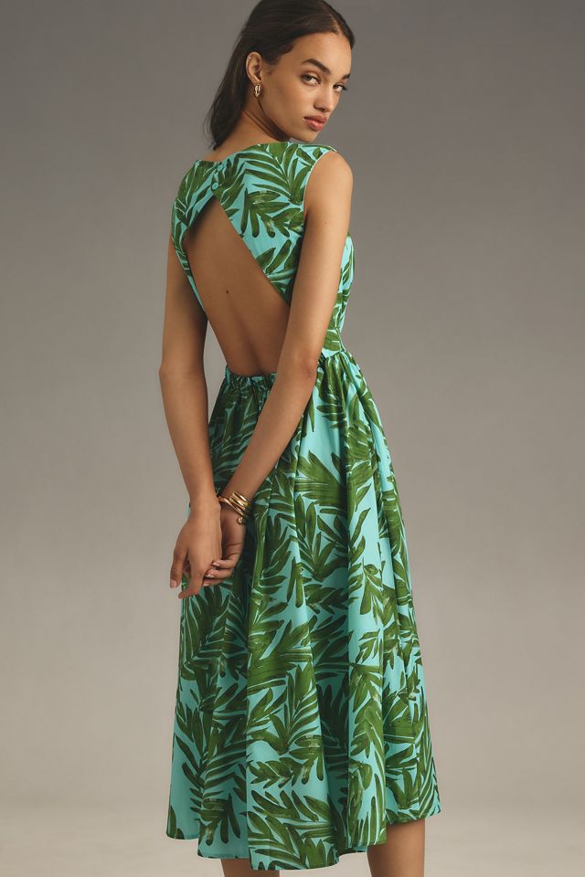 Corey Lynn Calter Boat-Neck A-Line Midi Dress #1