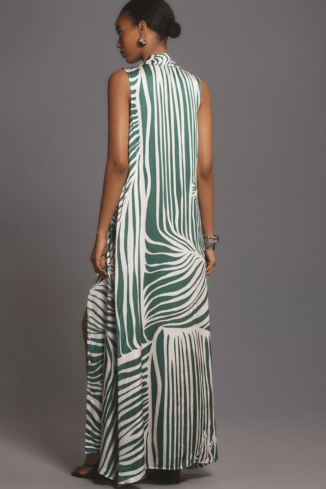 Corey Lynn Calter Sleeveless Mock-Neck Maxi Shirt Dress #1