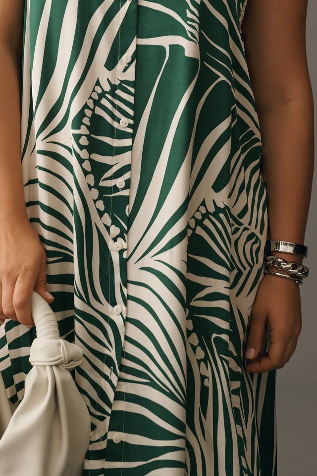 Corey Lynn Calter Sleeveless Mock-Neck Maxi Shirt Dress #5