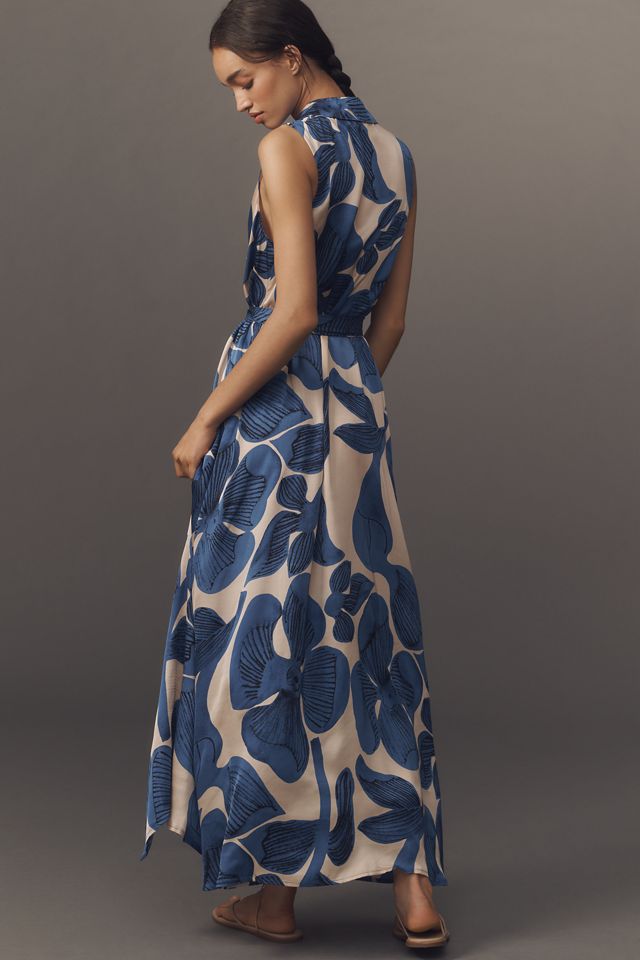 Corey Lynn Calter Sleeveless Mock-Neck Maxi Shirt Dress #1