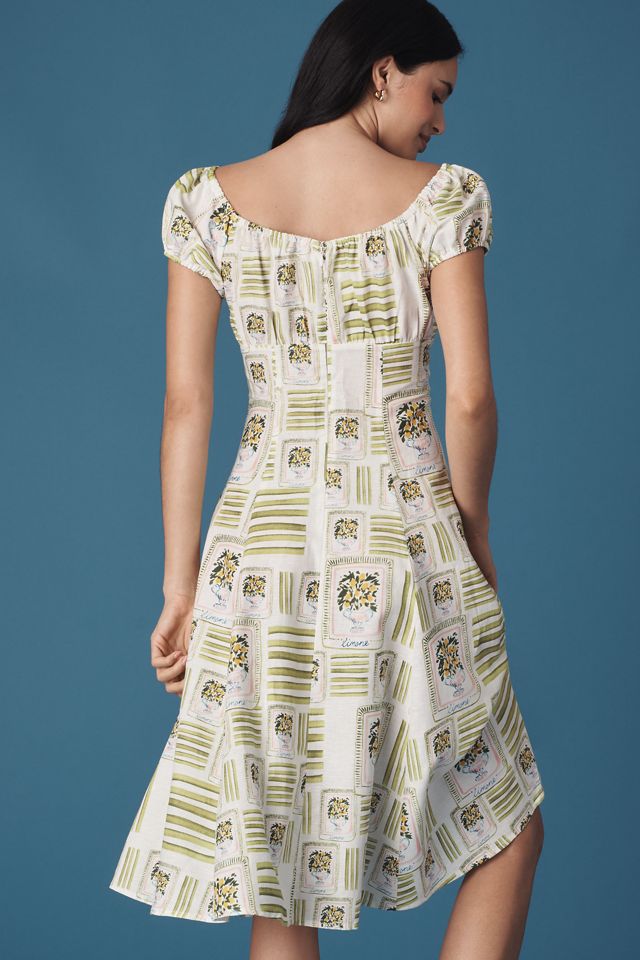 Corey Lynn Calter Cordelia Cotton Linen Midi Dress #2
