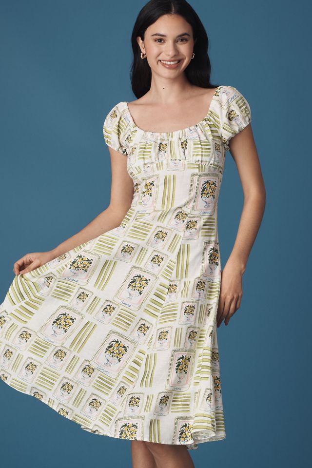 Corey Lynn Calter Cordelia Cotton Linen Midi Dress #1